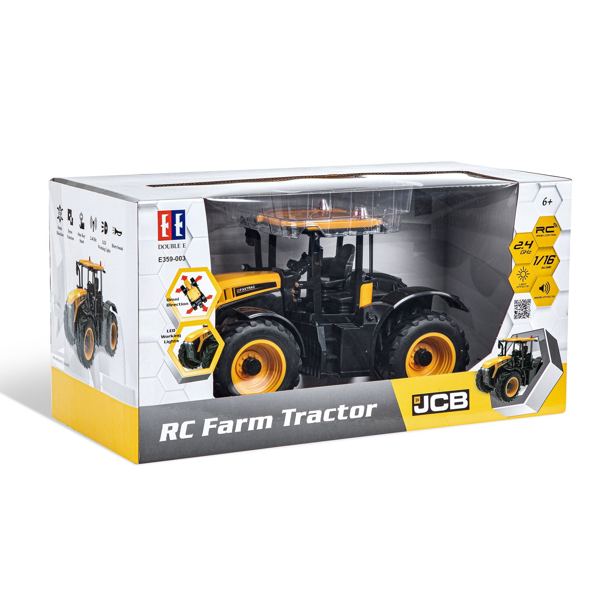 Double E Licensed Jcb Fastrac 4220 Farm Tractor 1/16 Scale E359-003