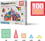 PicassoTiles 100 Piece Set 100Pcs Magnet Building Tiles