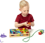 Melissa & Doug 3775 Deluxe Wooden Lacing Beads - Educational Activity With 27 Beads and 2 Laces