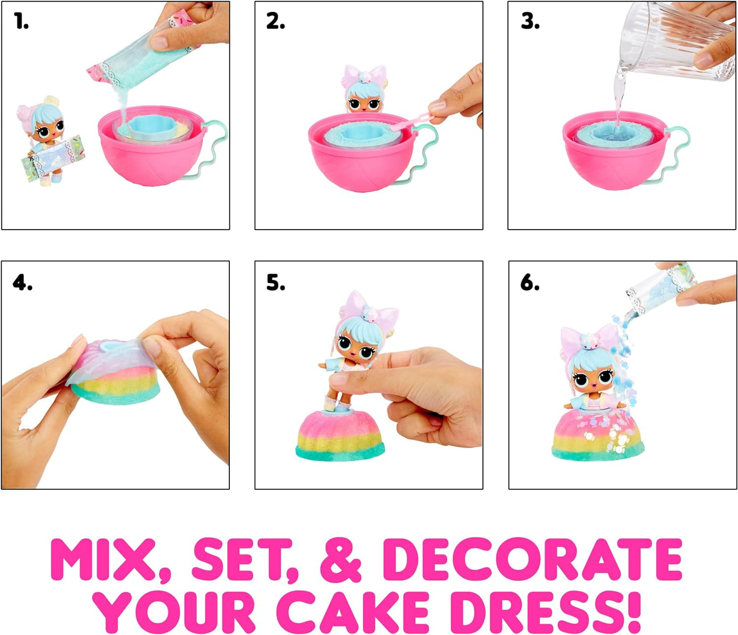 L.O.L. Surprise Mix & Make Birthday Cake Tots- with Collectible Doll