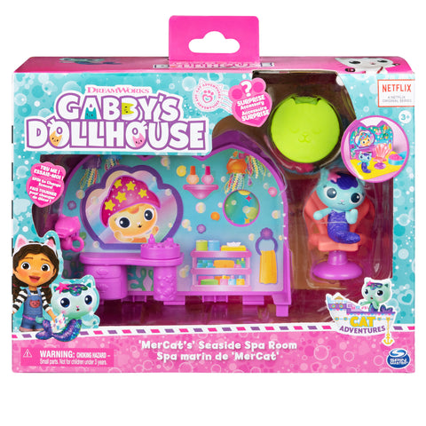Gabby's Dollhouse Mercat’s Seaside Spa Room Playset