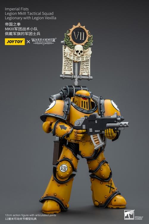 JOYTOY Imperial Fists  Legion MkIII Tactical Squad Legionary with Legion Vexilla JT9053