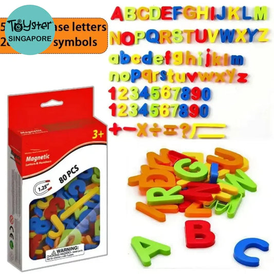80Pcs Children’s Magnetic Letters English