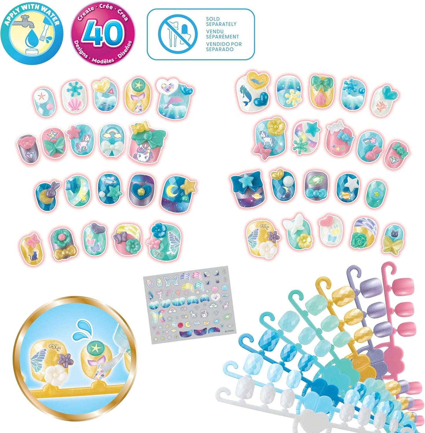 Aquabeads Starts N Unicorns Nail Refill Kit 35060