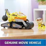 Paw Patrol Construction Toy Truck with Rubble Mighty Pups Action Figure, Lights and Sounds