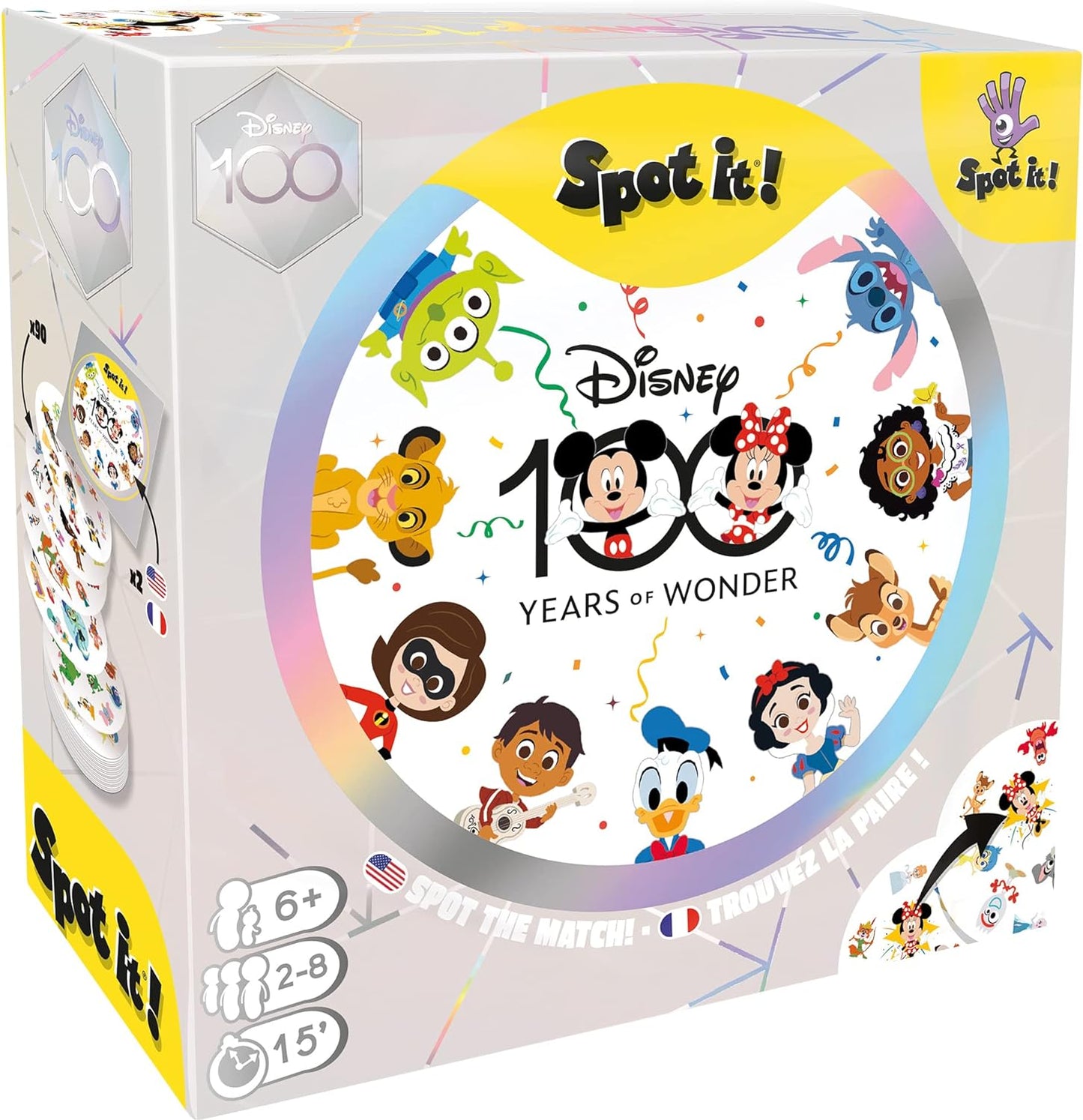 Spot It! Disney 100 Years of Wonder Card Game