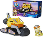 Paw Patrol Construction Toy Truck with Rubble Mighty Pups Action Figure, Lights and Sounds