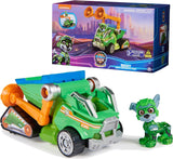 Paw Patrol Toy Garbage Truck Recycler with Rocky Mighty Pups Action Figure, Lights and Sounds