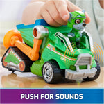 Paw Patrol Toy Garbage Truck Recycler with Rocky Mighty Pups Action Figure, Lights and Sounds