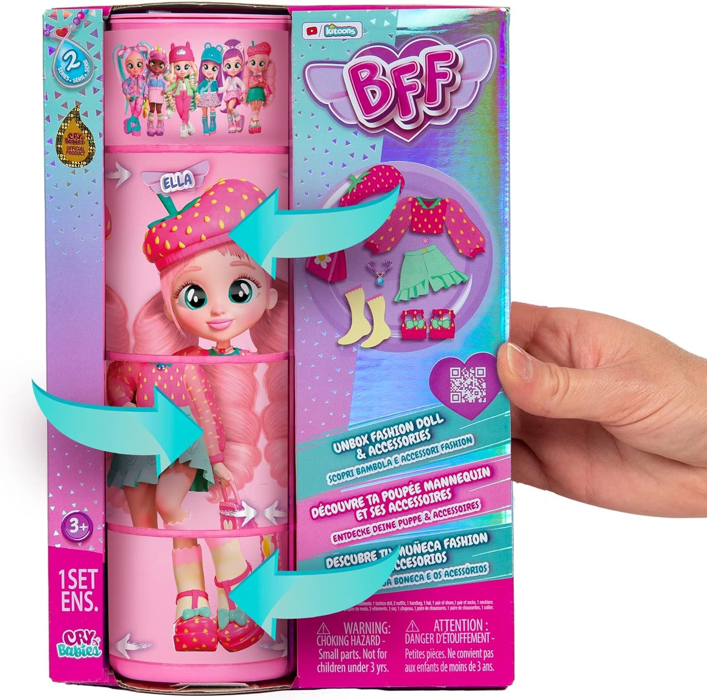 Cry Babies BFF Ella Fashion Doll with 9+ Surprises