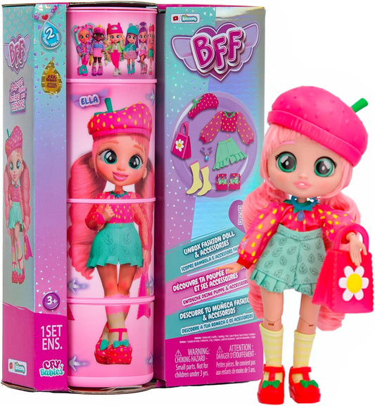 Cry Babies BFF Ella Fashion Doll with 9+ Surprises