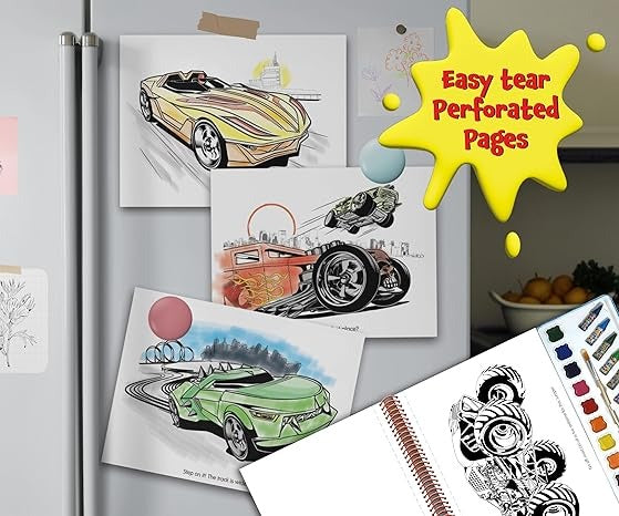 Deluxe Poster Paint & Colour : Mattel Hot Wheels