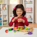 Melissa & Doug 3775 Deluxe Wooden Lacing Beads - Educational Activity With 27 Beads and 2 Laces