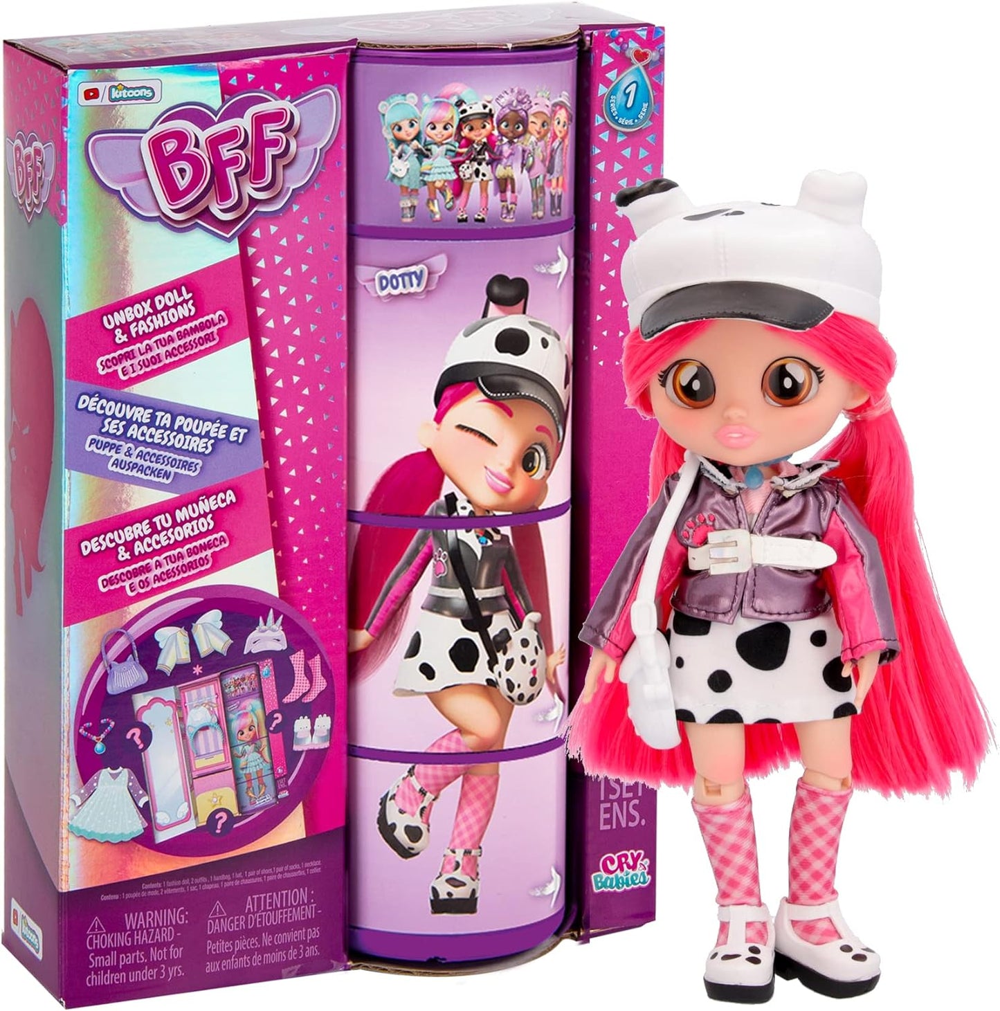 Cry Babies BFF by Dotty Fashion Doll with 9+ Surprises