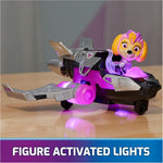 Paw Patrol Airplane Toy with Skye Mighty Pups Action Figure, Lights and Sounds