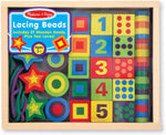 Melissa & Doug 3775 Deluxe Wooden Lacing Beads - Educational Activity With 27 Beads and 2 Laces