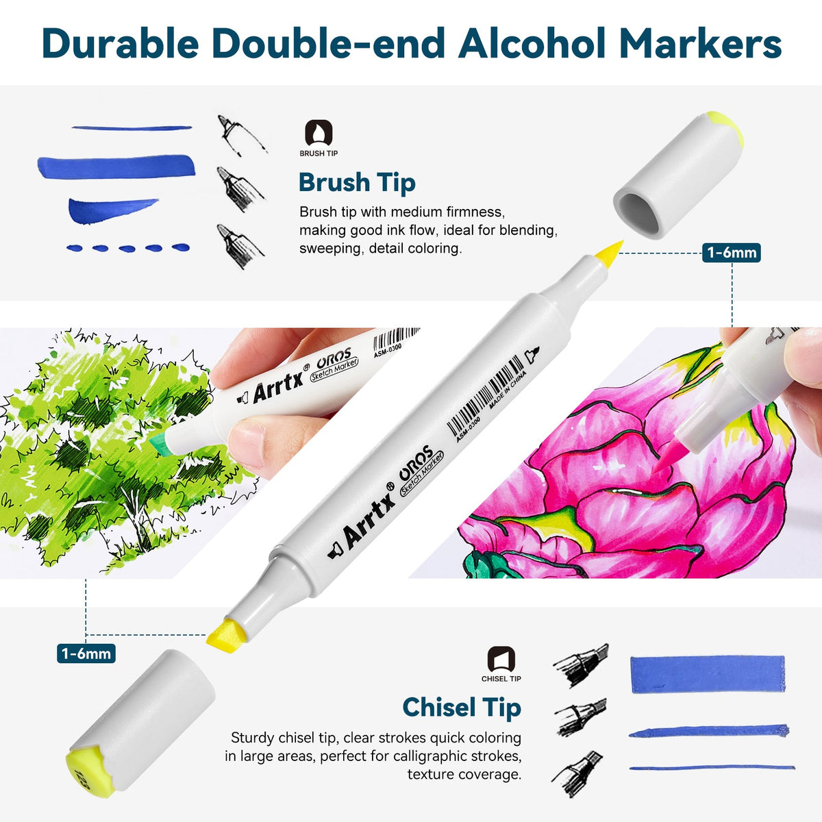 Arrtx Brush Alcohol Markers Oros 80 Colors