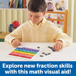 Learning Resources LER0615 Rainbow Fraction Plastic Tiles with Tray