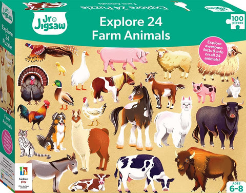 Hinkler Junior Jigsaw Explore 24: Farm Animals