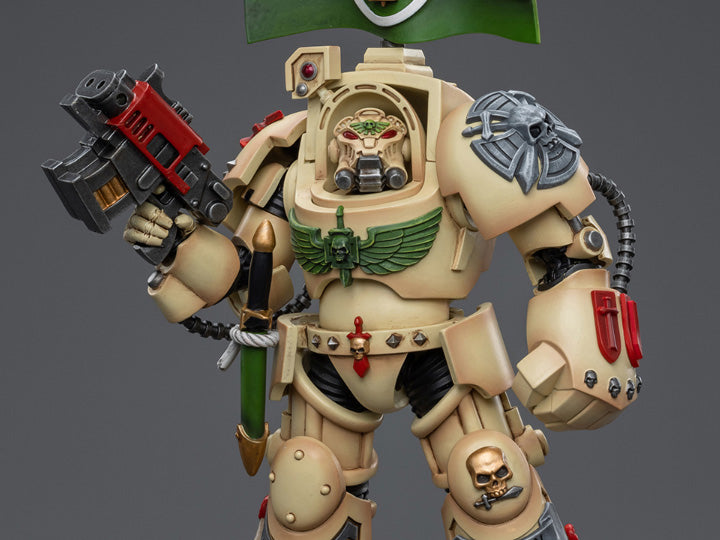 JOYTOY Warhammer 40K Dark Angels Deathwing Ancient with Company Banner JT9176