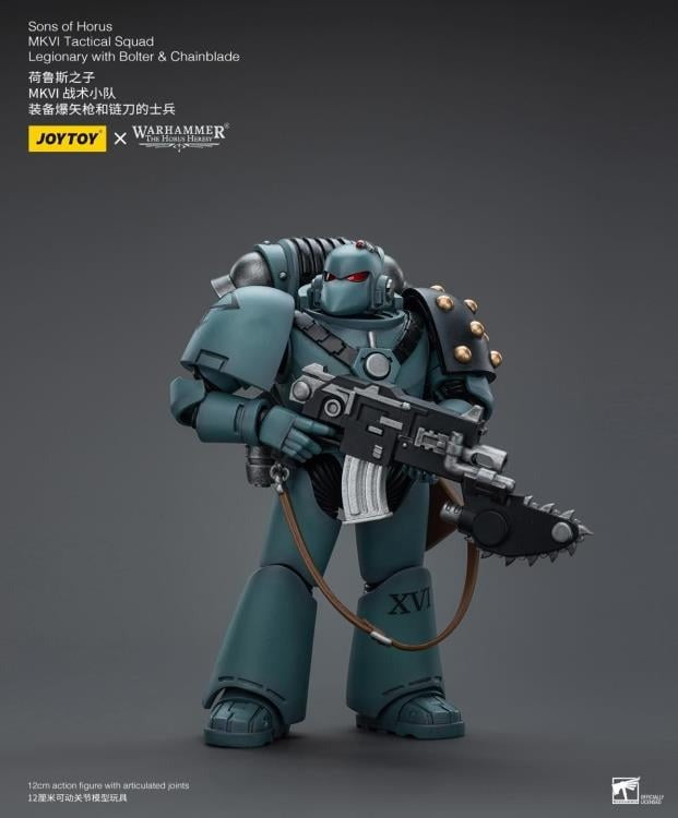 Sons of Horus: MKVI Tactical Squad Legionary with Bolter & Chainblade JT9497