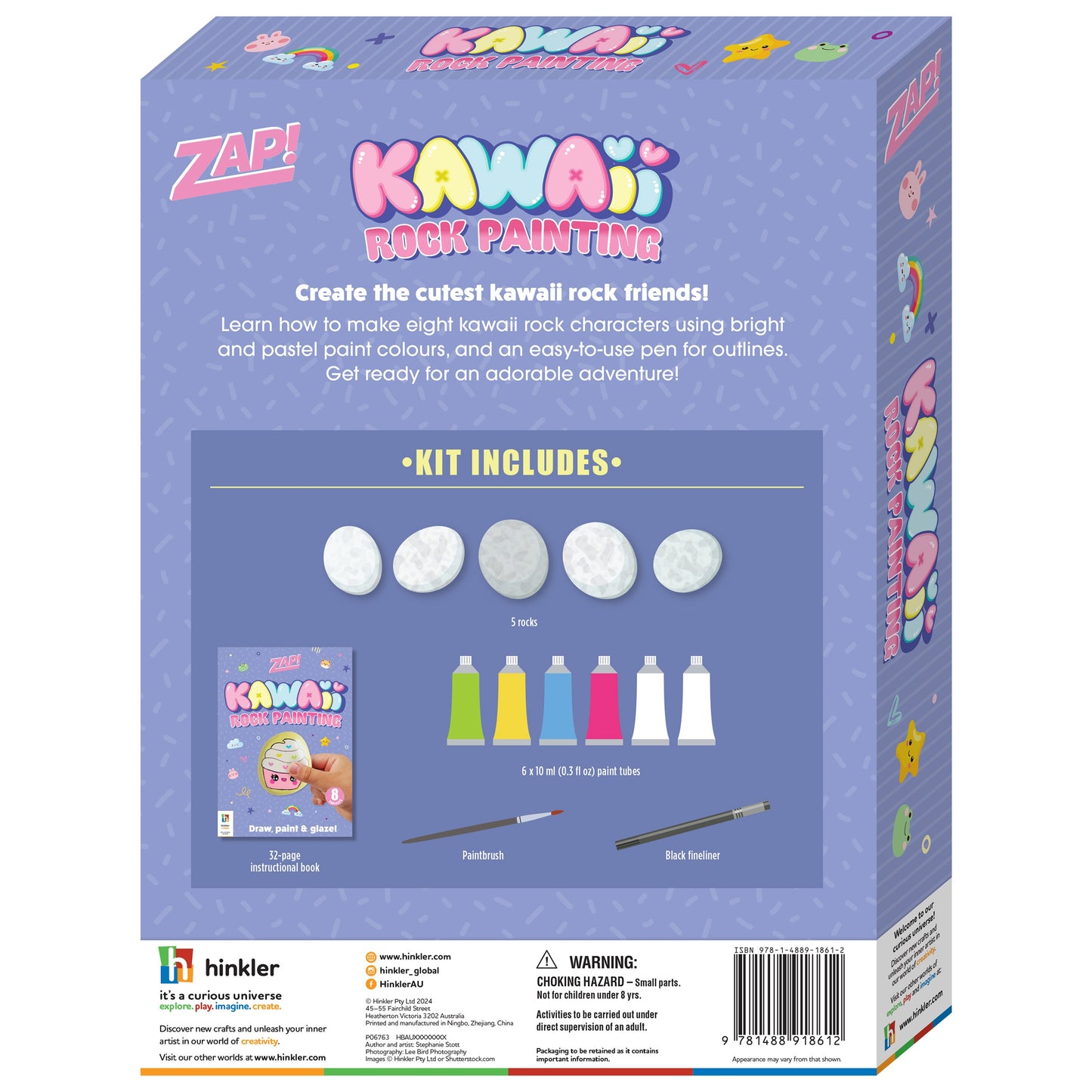 Hinkler ZAP Kawaii Rock Painting Kit