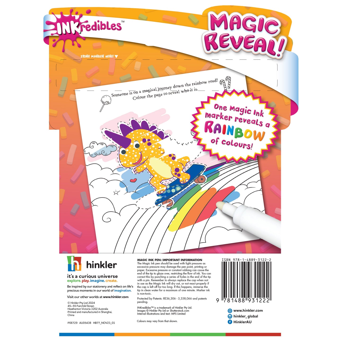 Hinkler Inkredibles: Invisible Ink Rainbow Rush