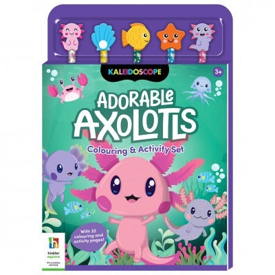 Hinkler Adorable Axolotls Colouring and Activity Set