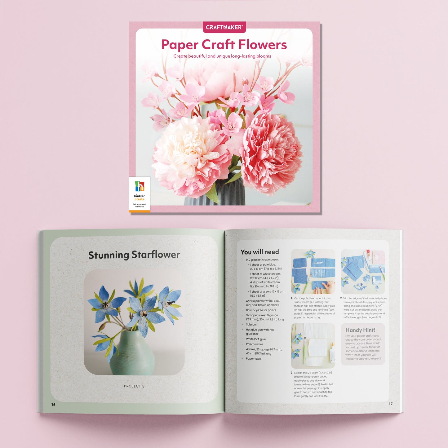 Hinkler Craft Maker Paper Flowers Kit