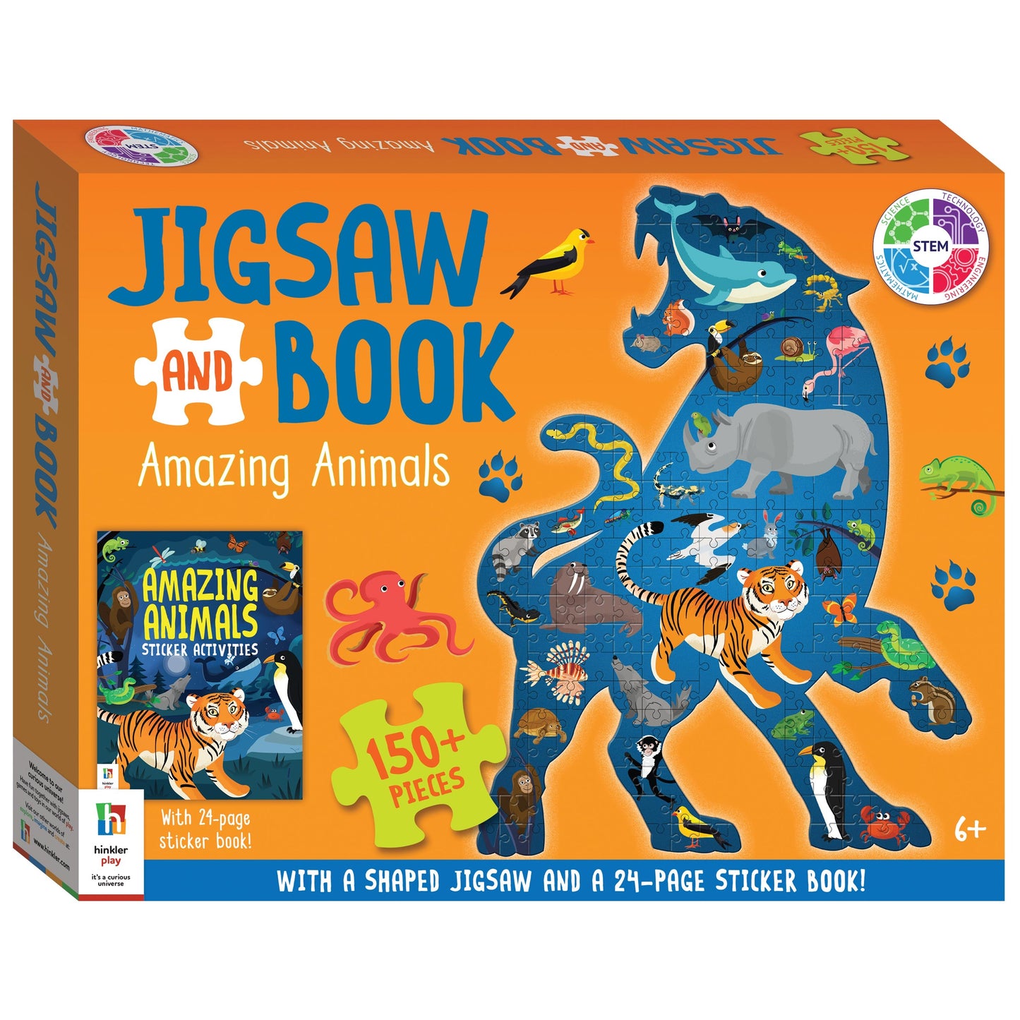 Hinkler Jigsaw and Book Amazing Animals (US Edition)