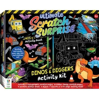 Hinkler Ultimate Scratch Surprise Dinos & Diggers Activity Kit