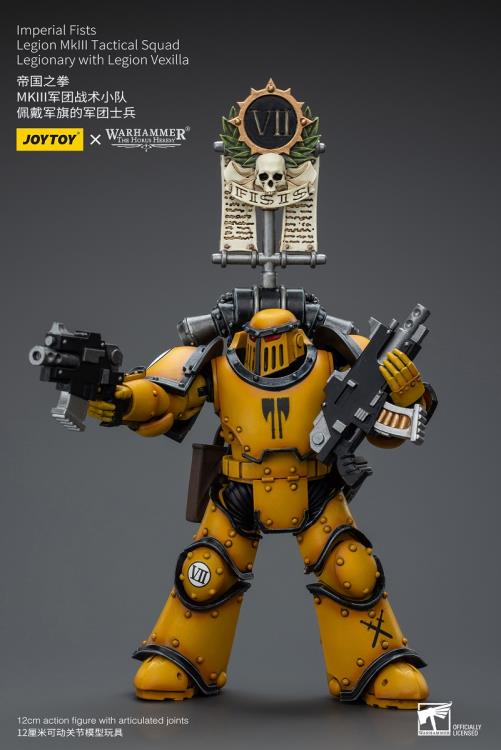 JOYTOY Imperial Fists  Legion MkIII Tactical Squad Legionary with Legion Vexilla JT9053