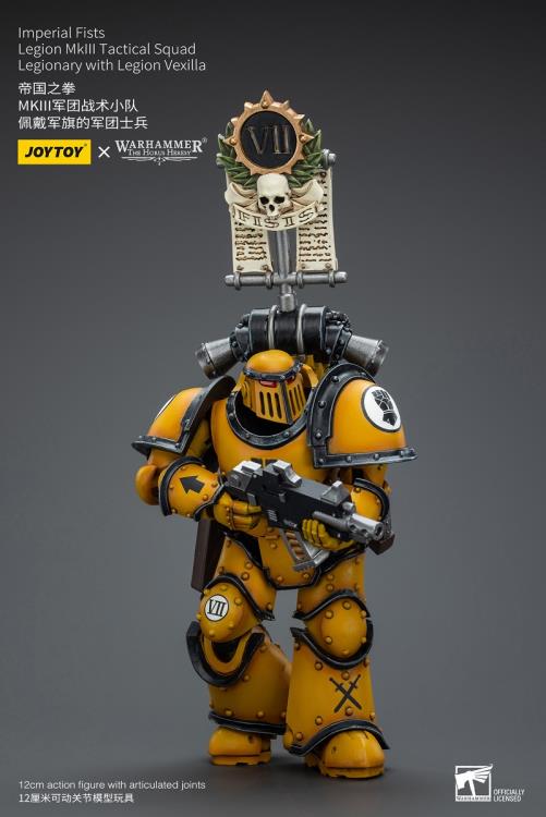 JOYTOY Imperial Fists  Legion MkIII Tactical Squad Legionary with Legion Vexilla JT9053