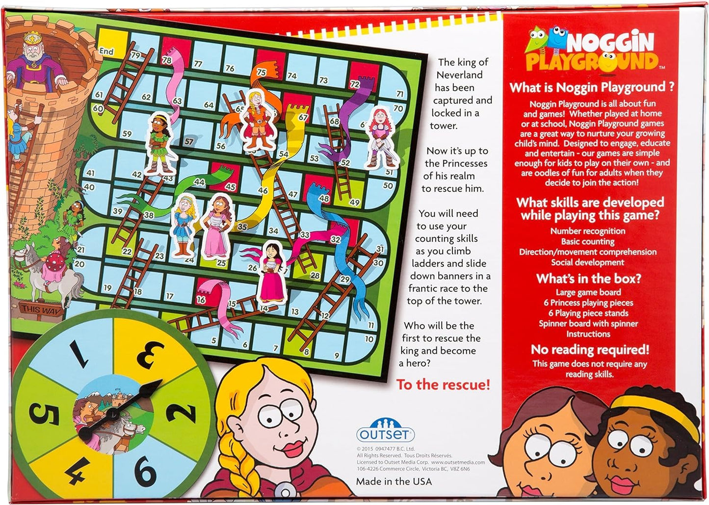 Princess Snakes and Ladders Preschool Game