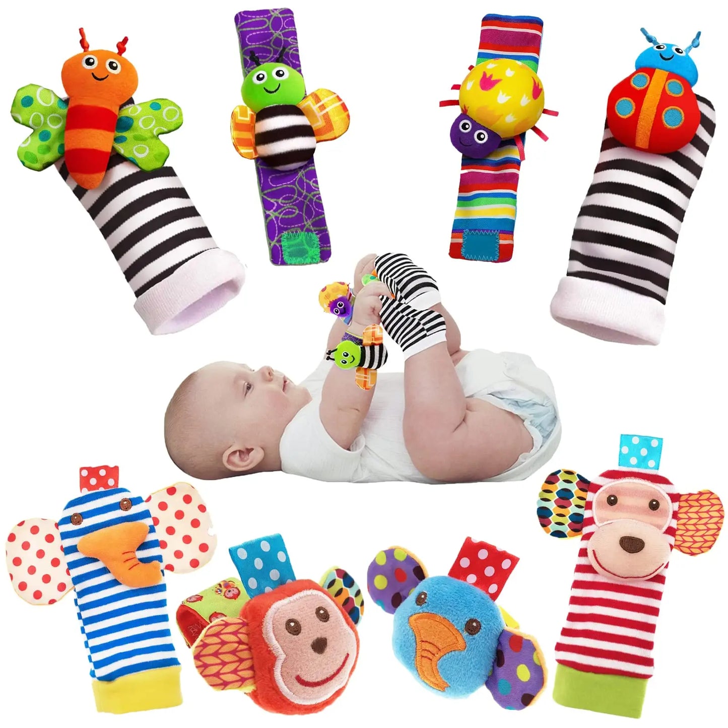 4PCS/SET Baby Rattle Cute Stuffed Animals