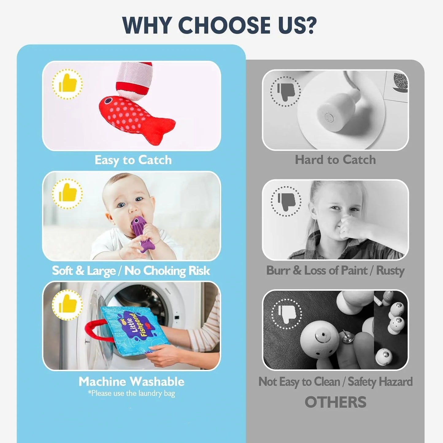 Cloth Fishing Game with Stacking Cups