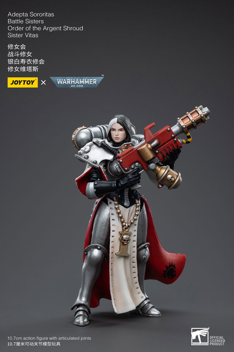 Joytoy Warhammer 40K Adepta Sororitas Battle Sisters Order Of The Argent Shroud Sister Vitas