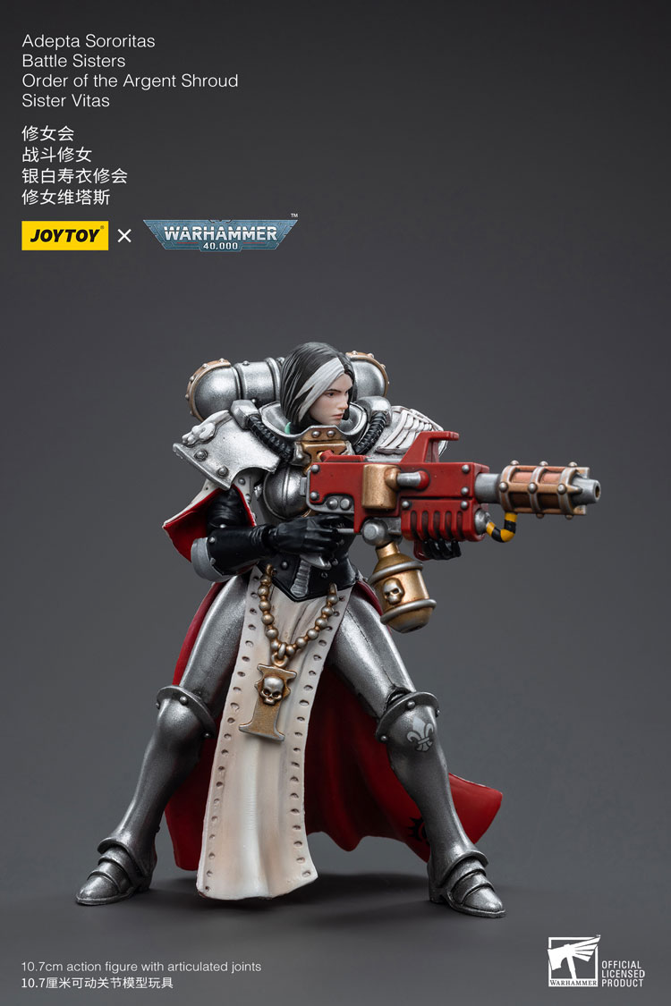 Joytoy Warhammer 40K Adepta Sororitas Battle Sisters Order Of The Argent Shroud Sister Vitas