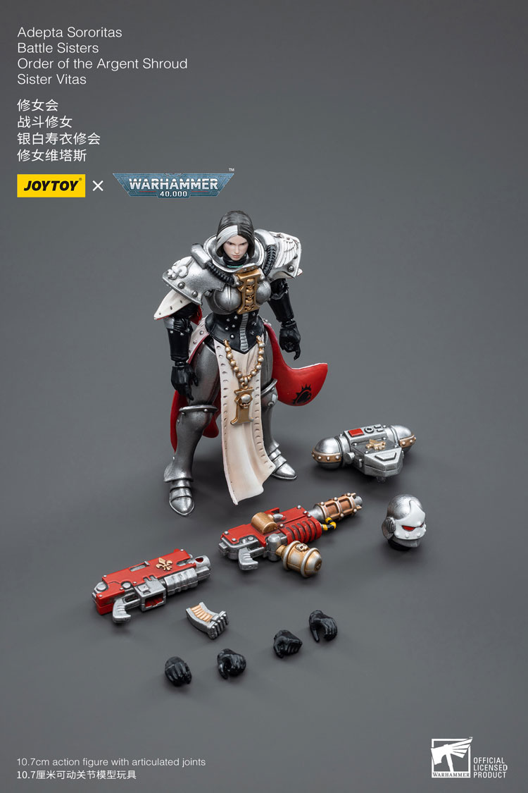 Joytoy Warhammer 40K Adepta Sororitas Battle Sisters Order Of The Argent Shroud Sister Vitas