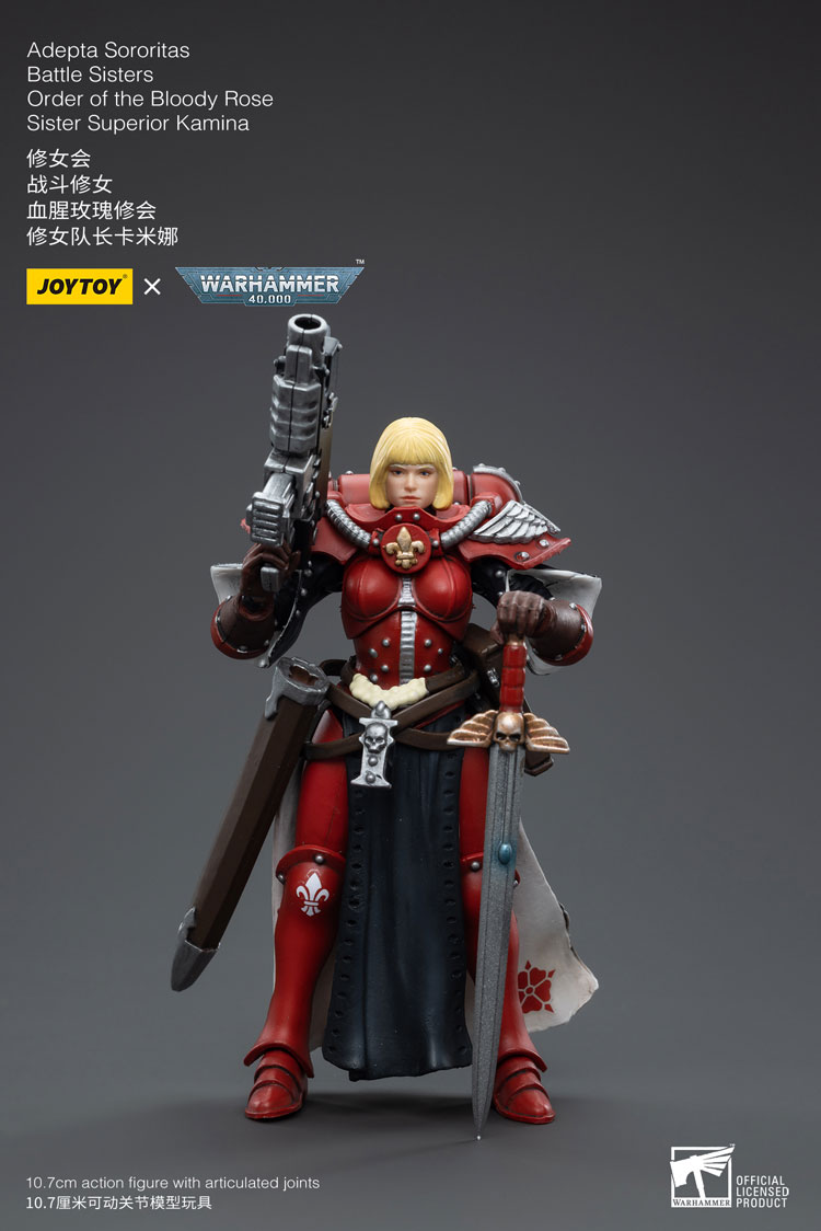 Joytoy Warhammer 40K Adepta Sororitas Battle Sisters Order Of The Bloody Rose Sister Superior Kamina