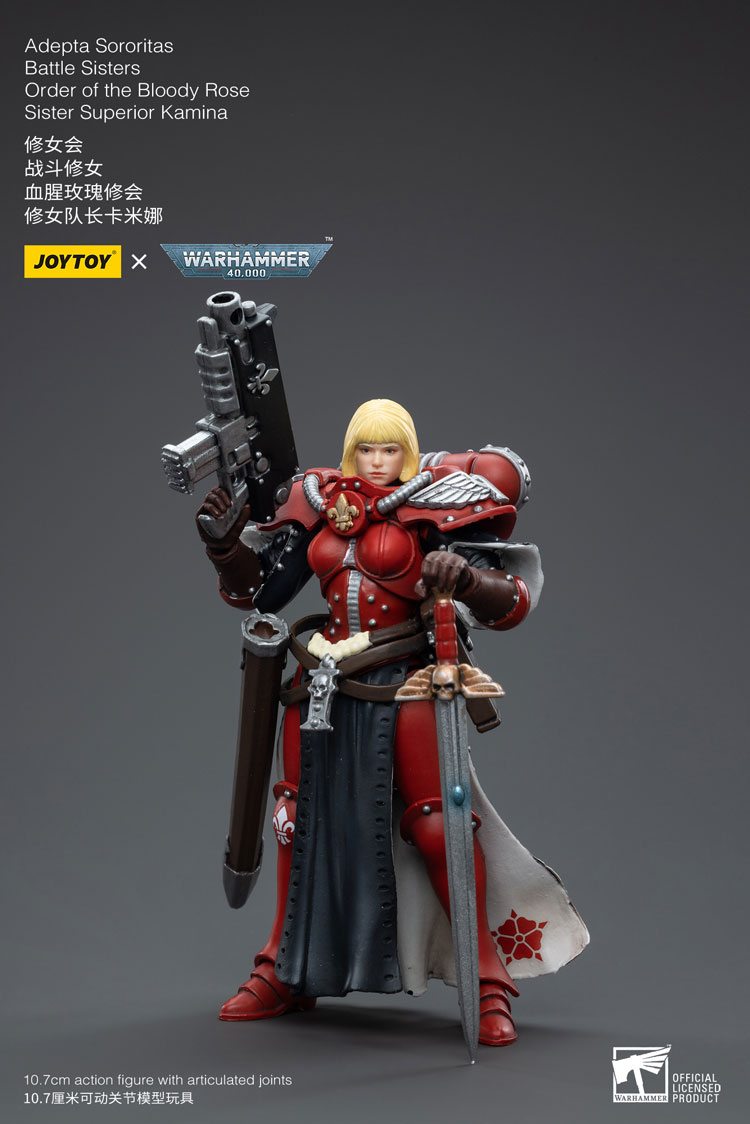 Joytoy Warhammer 40K Adepta Sororitas Battle Sisters Order Of The Bloody Rose Sister Superior Kamina