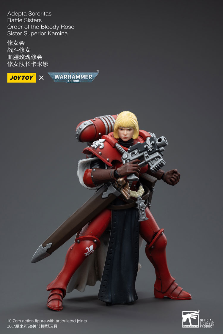 Joytoy Warhammer 40K Adepta Sororitas Battle Sisters Order Of The Bloody Rose Sister Superior Kamina