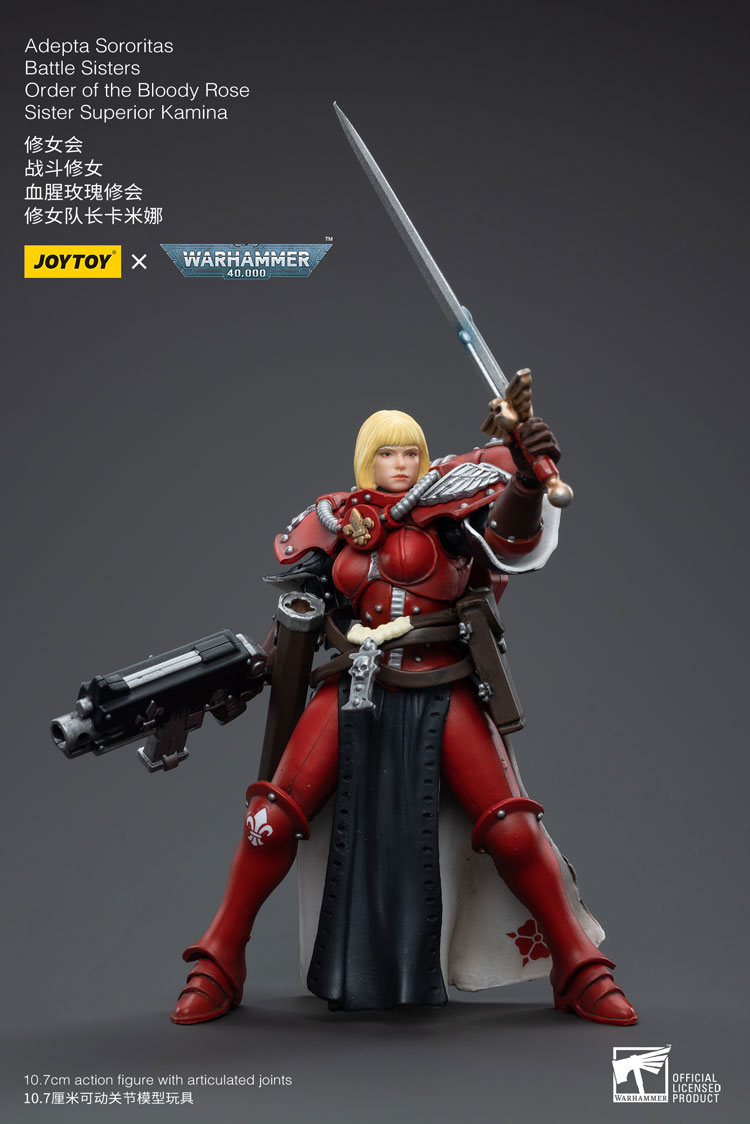 Joytoy Warhammer 40K Adepta Sororitas Battle Sisters Order Of The Bloody Rose Sister Superior Kamina