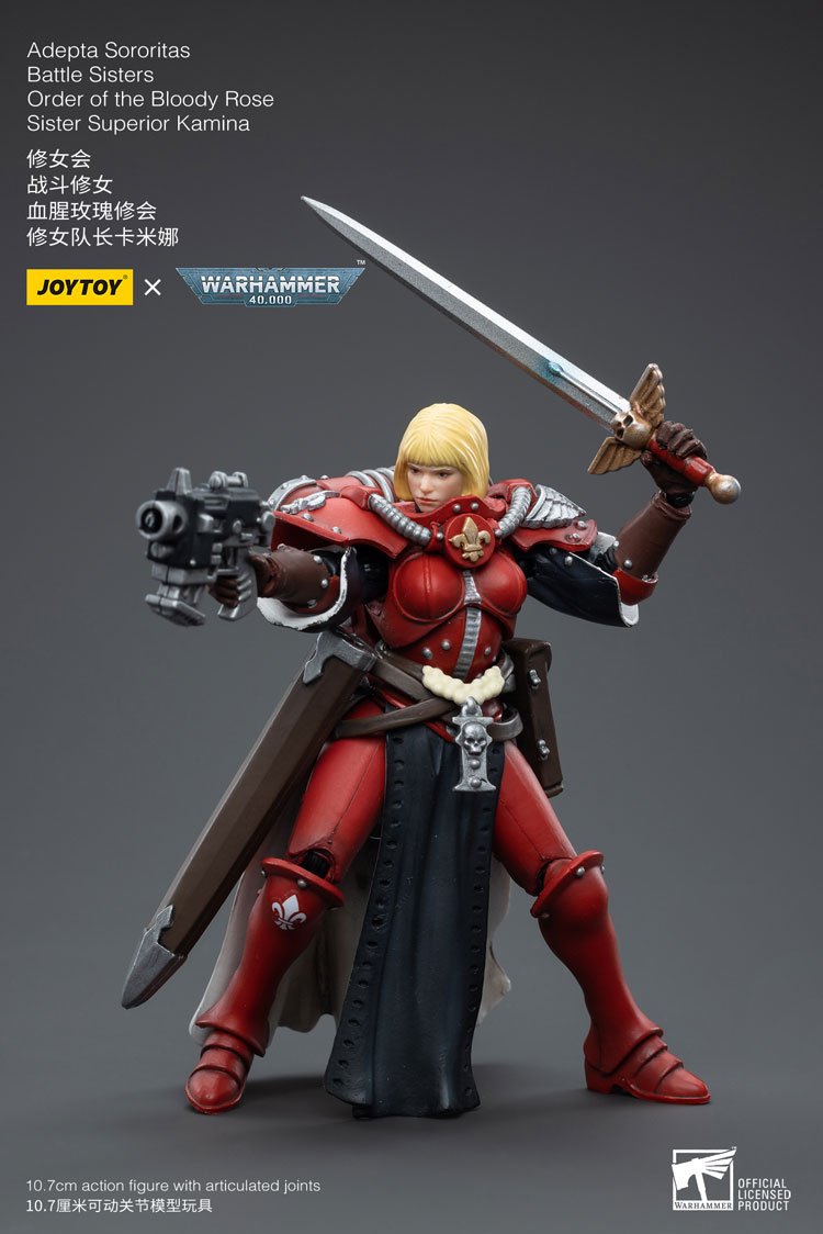 Joytoy Warhammer 40K Adepta Sororitas Battle Sisters Order Of The Bloody Rose Sister Superior Kamina