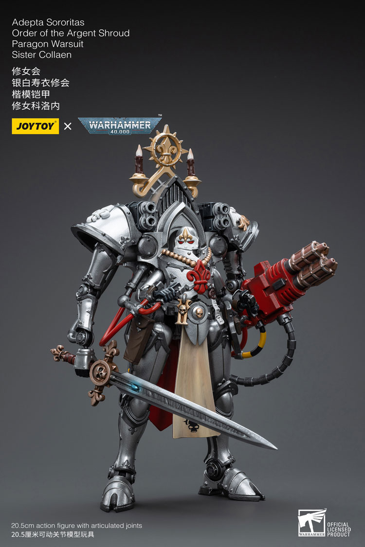 JOYTOY Warhammer 40K Adepta Sororitas Order of the Argent Shroud Paragon Warsuit Sister Collaen