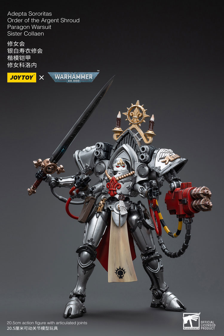 JOYTOY Warhammer 40K Adepta Sororitas Order of the Argent Shroud Paragon Warsuit Sister Collaen