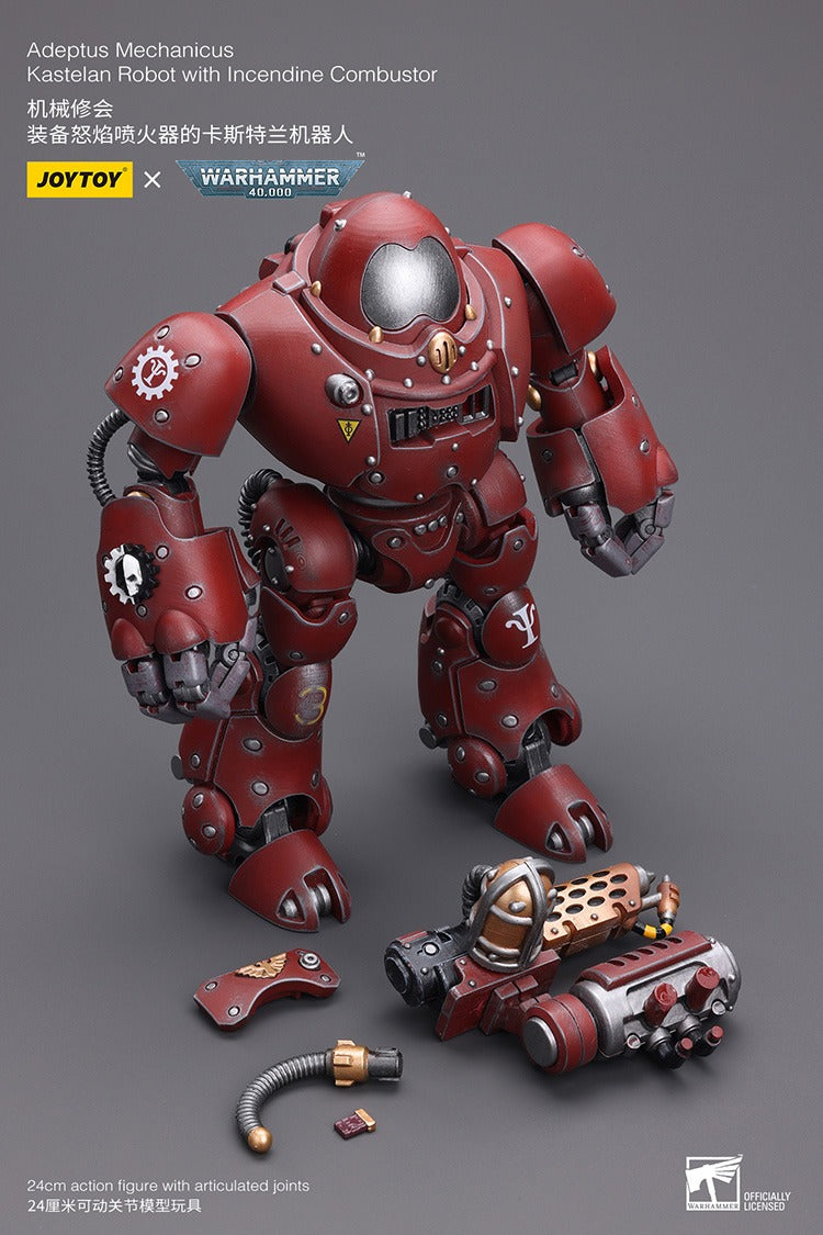 JOYTOY Warhammer 40K Adeptus Mechanicus Kastelan Robot with Incendine Combustor JT7738