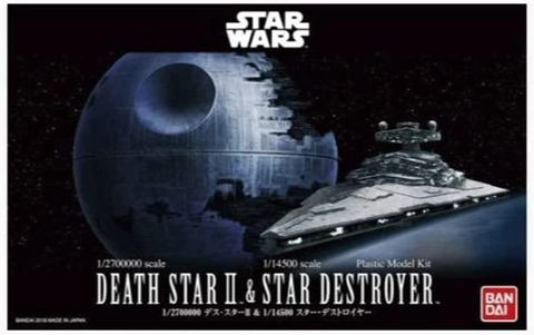 Star Wars Death Star II 1/2,700,000 Scale & Star Destroyer 1/14,500 Scale Model Kit Set