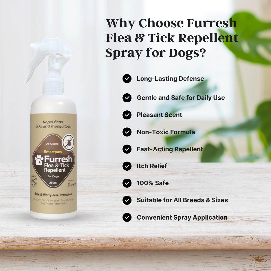 FURRESH Flea & Tick Repellent Spray for Dogs | Dog Flea & Tick Prevention