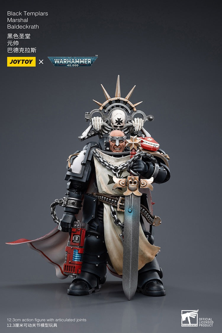 JOYTOY Warhammer 40K Black Templars Marshal Baldeckrath JT7325